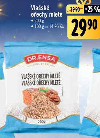 Vlašské ořechy mleté, 200 g