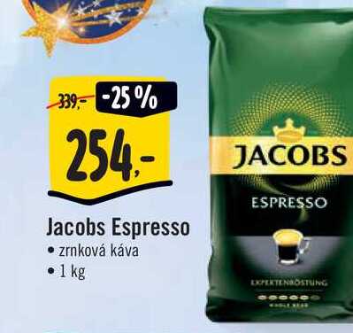   Jacobs Espresso zrnková káva   1 kg 