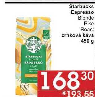 Starbucks Espresso Blonde zrnková káva, 450 g 