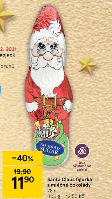 Santa Claus figurka z mléčné čokolády 28 g
