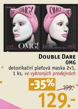 DOUBLE DARE OMG detoxikační pleťová maska 2v1, 1 ks