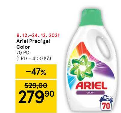 Ariel Prací gel Color 70 PD v akci | AkcniCeny.cz