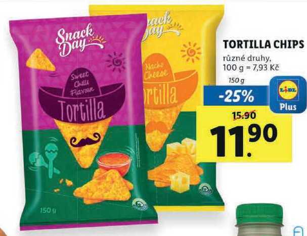 TORTILLA CHIPS různé druhy, 150 g
