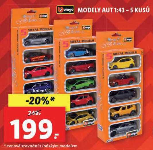 MODELY AUT 1:43 - 5 KUSŮ