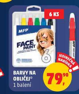 BARVY NA OBLIČEJ, 1 balení
