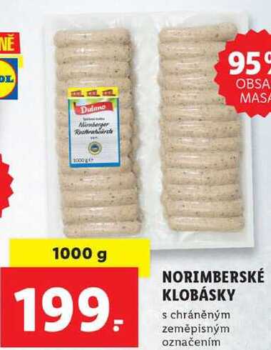 NORIMBERSKÉ KLOBÁSKY, 1000 g