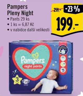 Pampers Pleny Night, Pants 29 ks 