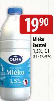 Olma Mléko čerstvé 1,5%, 1l