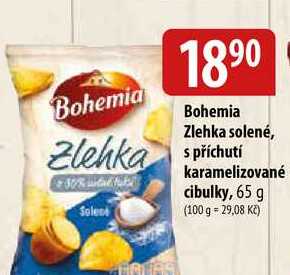 Bohemia Zlehka Bohemia Zlehka solené, s příchuti karamelizované cibulky, 65 g