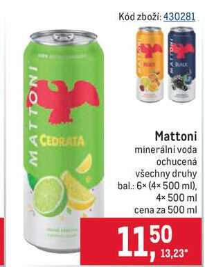 Mattoni minerální voda ochucená plech 500 ml