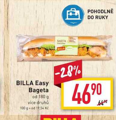 BILLA Easy Bageta od 180 g