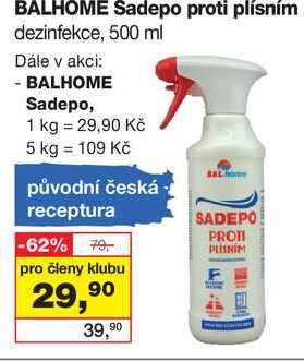 BALHOME Sadepo proti plísním dezinfekce, 500 ml