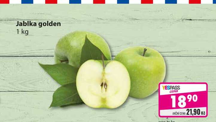 Jablka golden 1 kg 