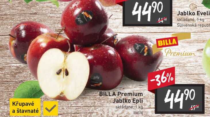BILLA Premium Jablko Epli skládané, 1 kg 