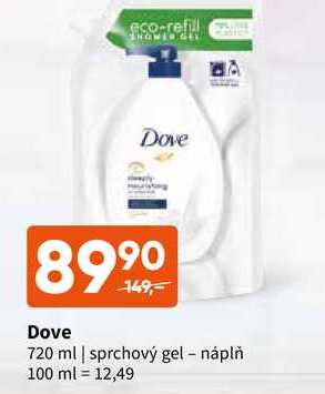 Dove 720 ml sprchový gel - náplň