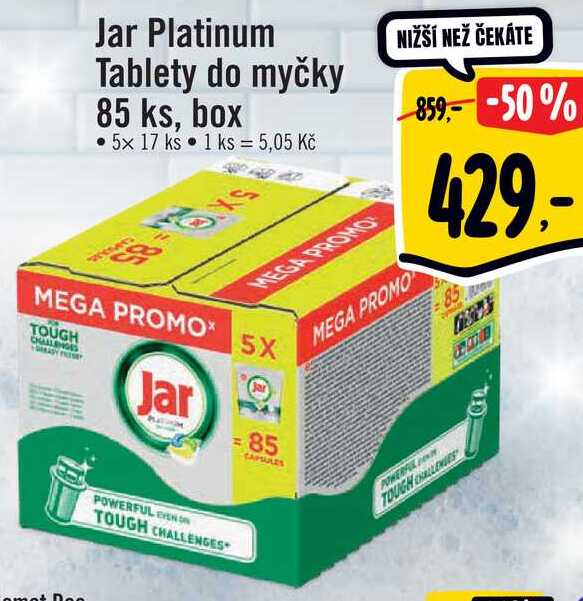 جانب احترام الذات قناة  ARCHIV | Jar Platinum Tablety do myčky 85 ks, box, 5x 17 ks v akci platné do:  1.2.2022 | AkcniCeny.cz