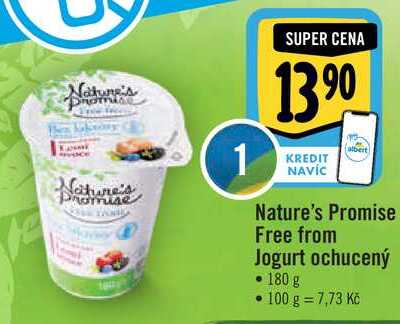 Nature's Promise Free from Jogurt ochucený, 180 g