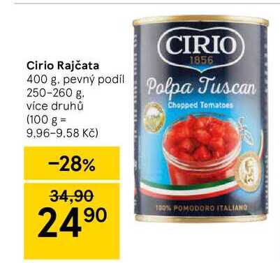 Cirio Rajčata 400 g