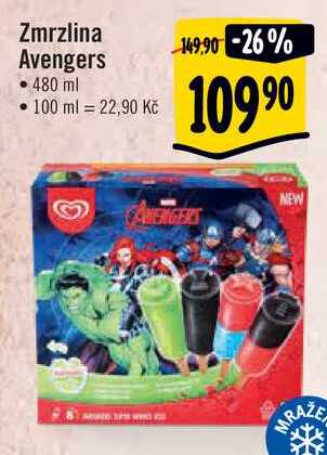 Zmrzlina Avengers, 480 ml