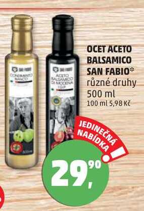 OCET ACETO BALSAMICO SAN FABIO různé druhy 500 ml