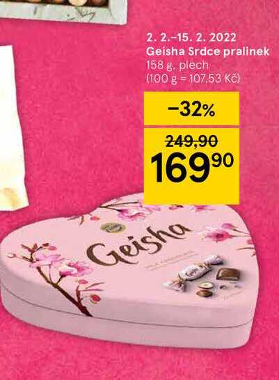 Geisha Srdce pralinek 158 g