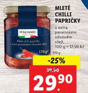 MLETÉ CHILLI PAPRIČKY v extra panenském olivovém oleji, 170 g