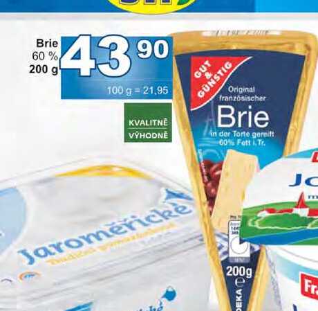ARCHIV | Brie 60 % 200 g v akci platné do: 27.2.2022 | AkcniCeny.cz