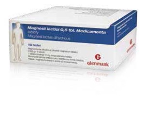 Magnesii lactici 0,5 tbl. Medicamenta 100 tbl.