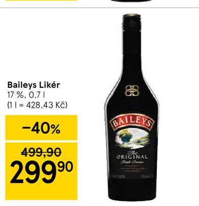 Baileys Likér 17 %, 0.7 l