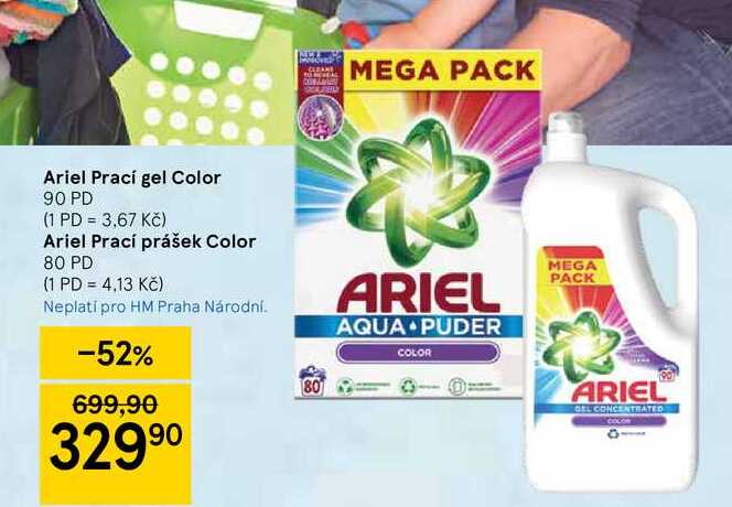 Ariel Prací gel Color 90 PD v akci | AkcniCeny.cz