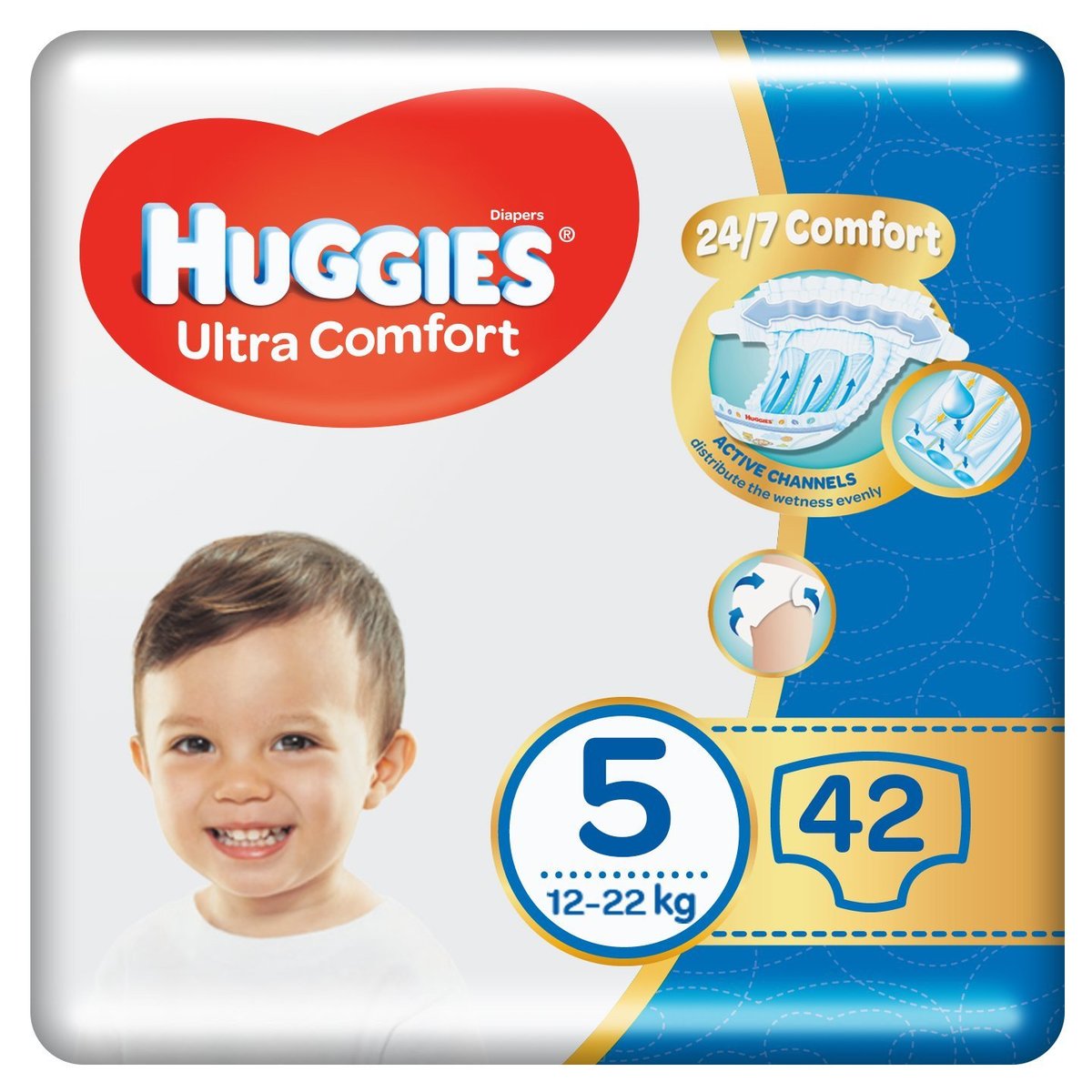 Huggies Ultra comfort jednorázové plenky 5 (12–22 kg) v akci | AkcniCeny.cz