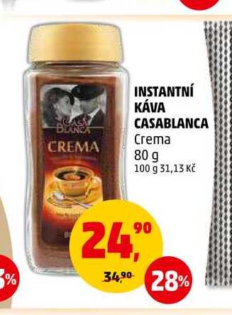 INSTANTNÍ KÁVA CASABLANCA Crema, 80 g  