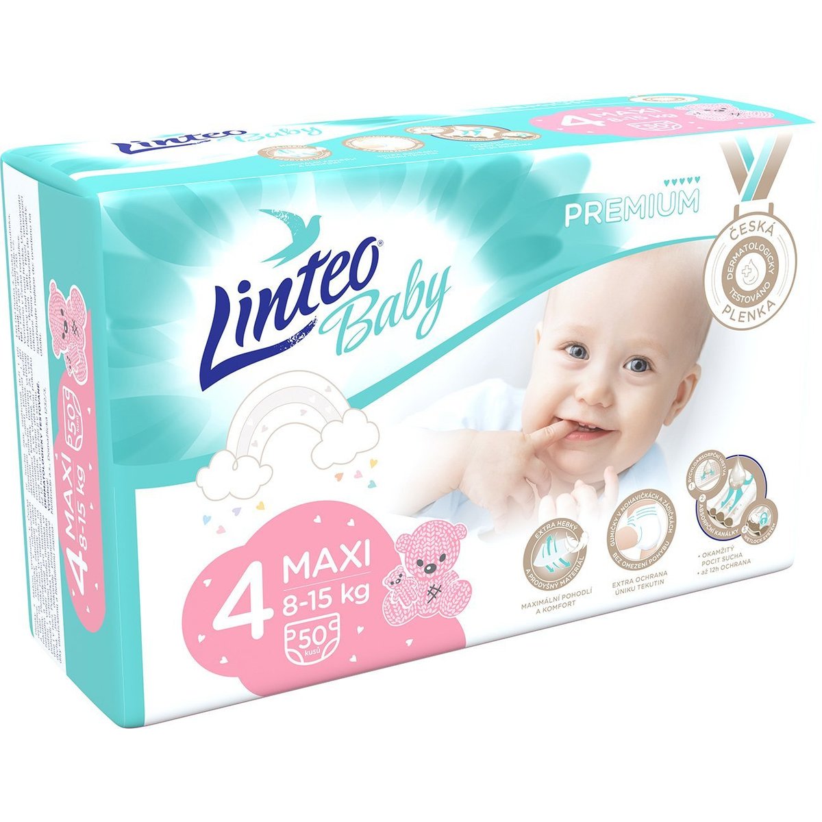Linteo Baby Premium jednorázové plenky maxi (velikost 4) 815 kg v akci AkcniCeny.cz Linteo Baby Premium jednorázové plenky maxi (velikost 4) 815 kg v akci AkcniCeny.cz