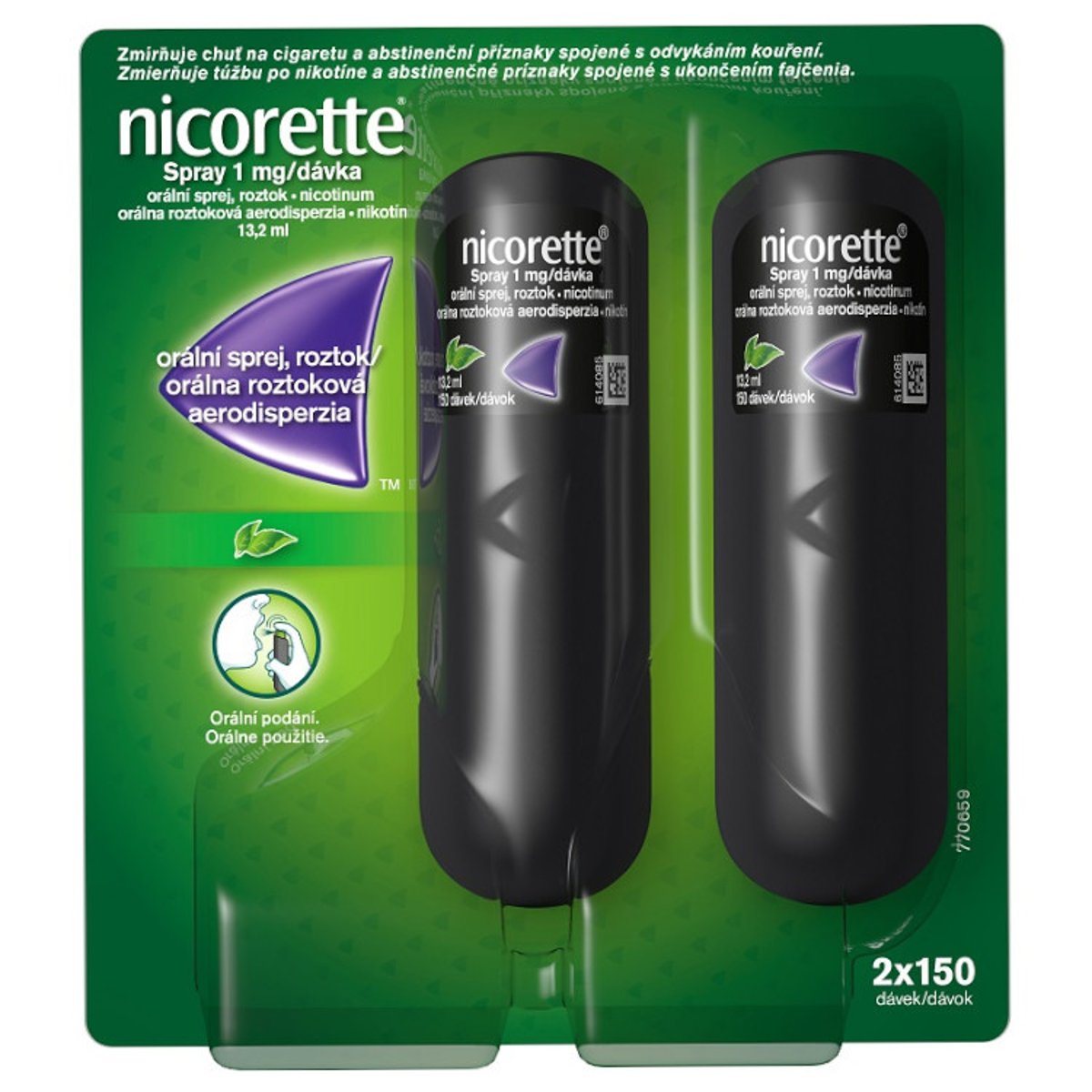 NICORETTE SPRAY 1MG/DÁV ORM SPR SOL 2X13,2ML