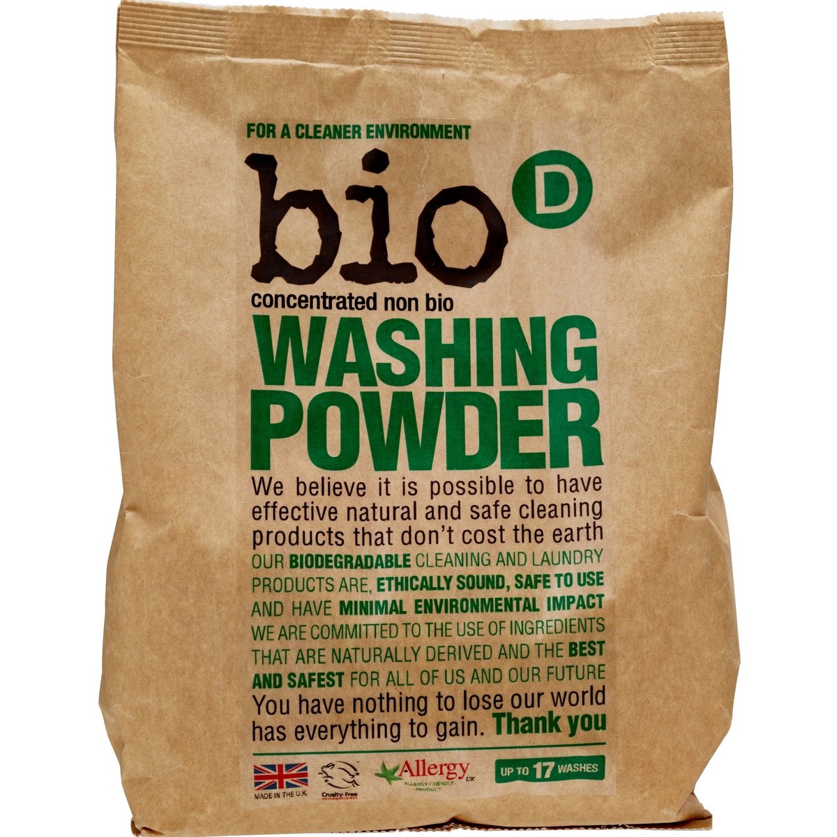 Bio-D BIO Prášek na praní bez dráždivých enzymů (1 kg)