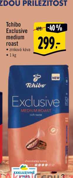  Tchibo Exclusive medium roast • zrnková káva • 1 kg  v akci