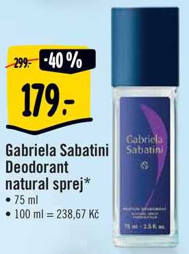 Gabriela Sabatini Deodorant natural sprej, 75 ml