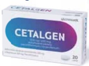 CETALGEN 500 mg/200 mg 20 tablet