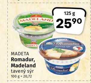Madeland Romadur tavený sýr 125g