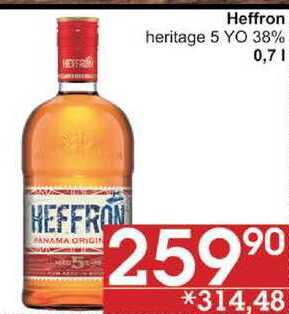 Heffron heritage 5 YO 38%, 0,7 l