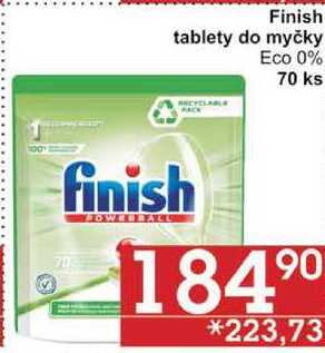 Finish tablety do myčky Eco 0%, 70 ks