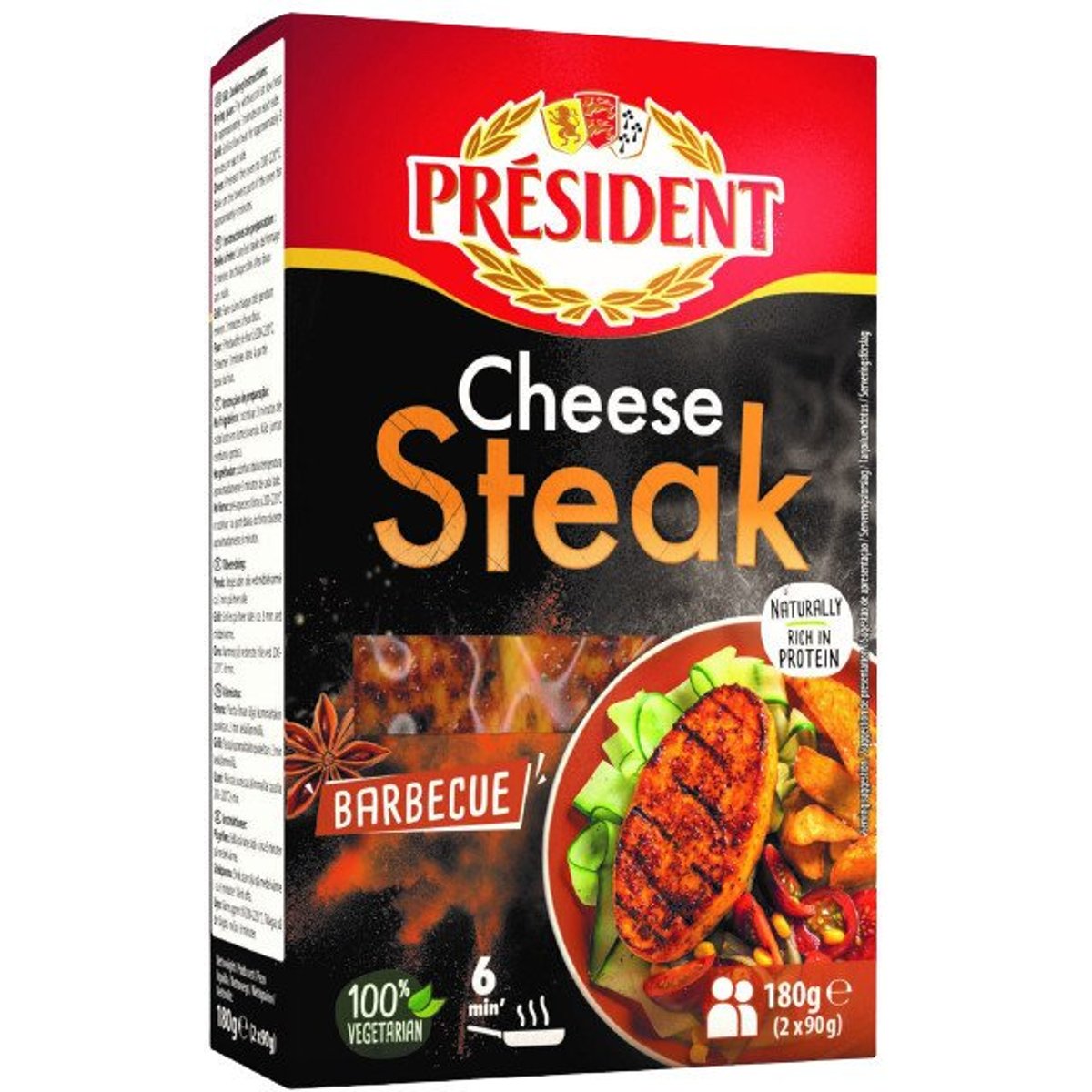 Président Cheese steak barbecue sýr na gril 2×90 g
