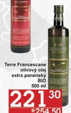 Terre Francescane olivový olej extra panenský BIO, 500 ml
