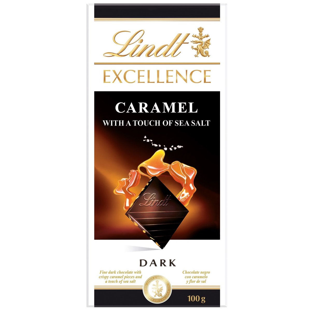 Lindt Excellence Caramel Sea salt Hořká čokoláda