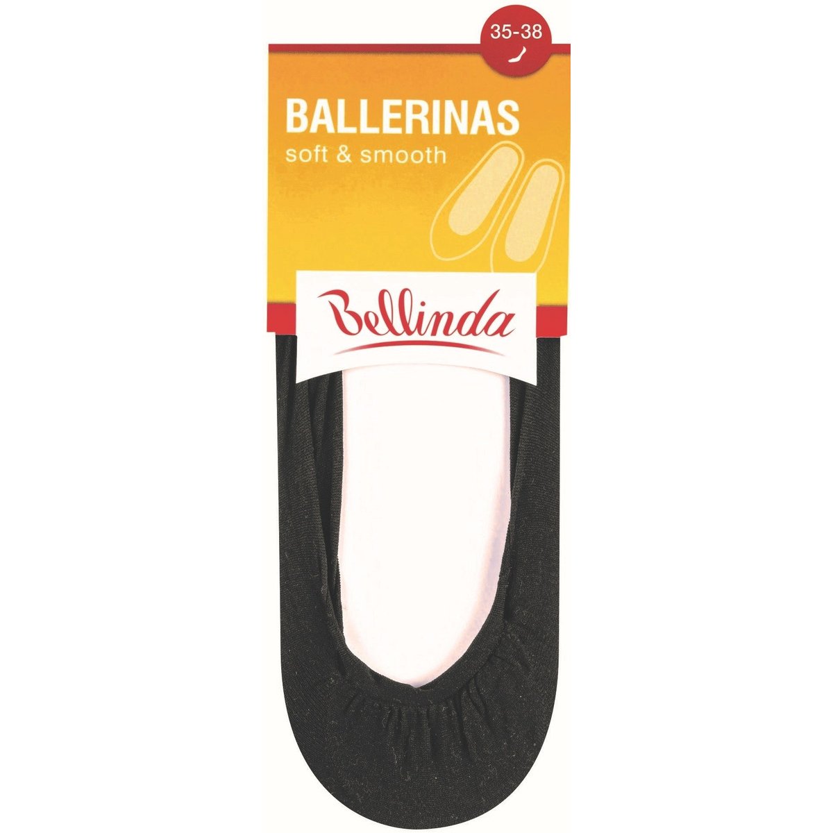 Bellinda Punčochové balerínky Soft & Smooth, černé, velikost 35–38