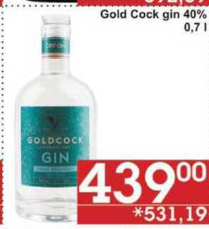 Gold Cock gin 40%, 0,7 l