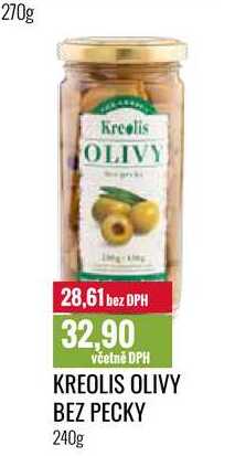 Kreolis Olivy bez pecky 240g