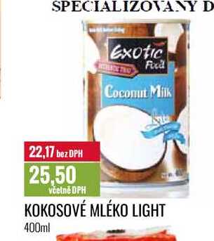 Exotic Food Kokosové mléko light 400ml