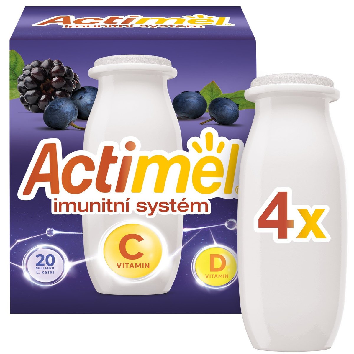 Actimel Probiotický nápoj borůvky, ostružiny a vitamin C