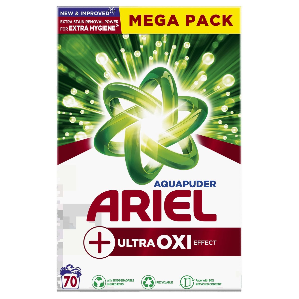 Ariel +Ultra Oxi Effect prací prášek (4,55 kg)